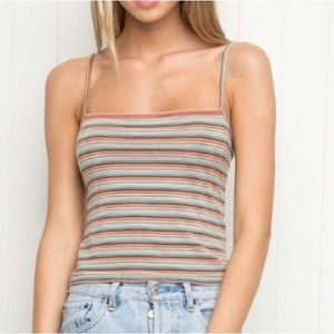 Brandy Melville Rainbow Striped Faye Tank
